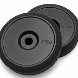 BSR BSRC8023-B-LP 1/8 Orange Low Profile Mounted GT Foam Tire On Black Dish Wheels (2)