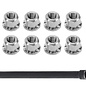Injora INJSCX30-12-8  Injora Axial SCX30 2mm Stainless Steel Wheel Nuts (8)