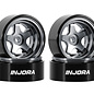 Injora INJW7002TI-18  Injora Axial SCX30 D18 0.7" 5-Spoke Aluminum Micro Rock Crawler Beadlock Wheels (Titanium) (4) (3.4g ea)