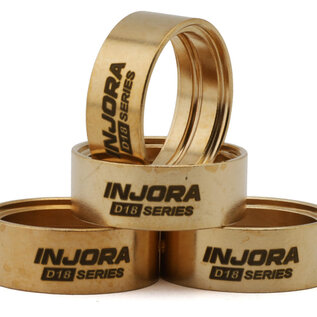 Injora INJW7003-18  Injora Axial SCX30 0.7" D18 Beadlock wheels Brass Clamp Rings (4) (4.7g ea)