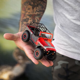Axial Racing AXI-3273T1  SCX30 Jeep CJ-7 GenRight 4X4 RTR Brushed Rock Crawler (Battery & Charger Included), Red