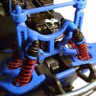 RPM R/C Products RPM80165 T-Maxx & E-Maxx Shock Tower & Body Mounts-Blue