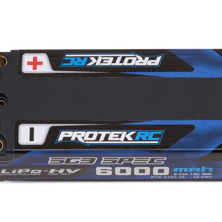Protek RC PTK-5102-26  2S 150C Low IR SG3 HV Shorty LiPo Battery (7.6V/6000mAh) w/5mm Connectors (ROAR Approved)
