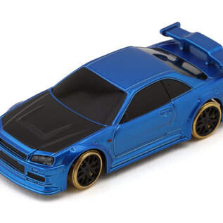 TRJ-C64-BU  C64 1/76 RTR Electric 2WD Micro RC Drift Car (Blue) w/2.4GHz Radio, Gyro & Battery