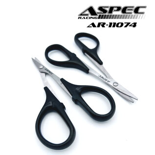 ASPEC Racing AR-11074 ASPEC Racing Stainless Steel R/C Body Scissor Set Straight & Curved