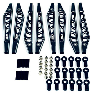 CEN CEGCKD0380  KAOS Suspension Linkage Set for F250 chassis, black anodized, CNC aluminum, 8pcs