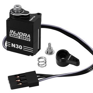 Injora INJS-N30  Injora SCX30 N30 Nano High Torque Metal Gear Aluminum Servo w/Servo Saver