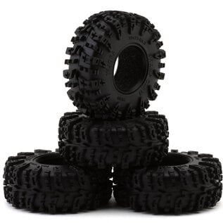 Injora INJYQT-1319-1370YE Injora 1.3" Swamp Claw M/T Micro Rock Crawler Tires Combo (4) (70mm OD) (S5) w/Super Soft Silicone Rubber Inserts