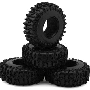 Injora INJYQT-1320-1370YE  Injora 1.3" Cling On Micro Rock Crawler Tires Combo (4) (70mm OD) (S5) w/Super Soft Silicone Rubber Inserts