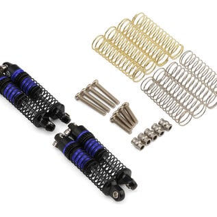 Injora TLHTSCX30-112  Treal Hobby Axial SCX30 26mm Aluminum Threaded Oil-fillable Long-Travel Shocks (Blue) (4)