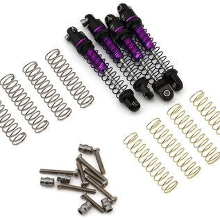 Injora TLHTSCX30-88  Treal Hobby Axial SCX30 29mm Aluminum Extended Threaded Shocks (Purple) (4)