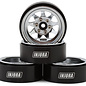 Injora INJYQW-1312SR  Injora 1.3" Stamped Steel Micro Rock Crawler Beadlock Wheels (23.5g ea) (Chrome) (4)