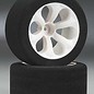 JACO JAC2040 1/10 Pink Front  Foam Tires Mounted On "Prism" Wide Offset Wheels (2)