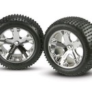Traxxas TRA3770 Alias Tires on All Star Chrome Wheels 2.8" (2)