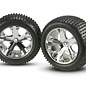 Traxxas TRA3770 Alias Tires on All Star Chrome Wheels 2.8" (2)