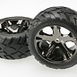 Traxxas TRA3773A 2.8 Anaconda Rear Tires on All Star Black Chrome Wheels (2)
