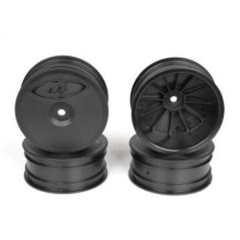 DE Racing DER-SB4-A4B Speedline Buggy Wheels, Black, Front, for B64/B64D and TLR 22 3.0/4.0 (4pcs)