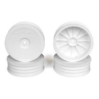 DE Racing DERSB4SAW Slim Speedline Buggy Wheels, Front, White, for ASC B6/B6D and Kyosho RB6 (4pcs)