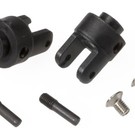 Traxxas TRA4628R  Black Differential Output Yokes (2): Rustler Bandit Slash Stampede