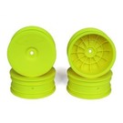 DE Racing DERSB4AFY Speedline Buggy Wheels-Assoc B6 Kyosho RB6 Front Yellow (4)