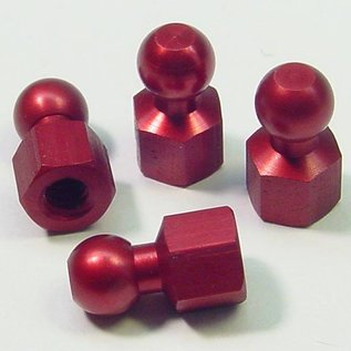 CRC CLN1407 Red Anodized Hex Ball Set (4)