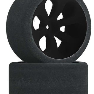 JACO JAC2055LP Muddboss Tires Mounted On "Prism" Black Narrow Offset Wheels (2)