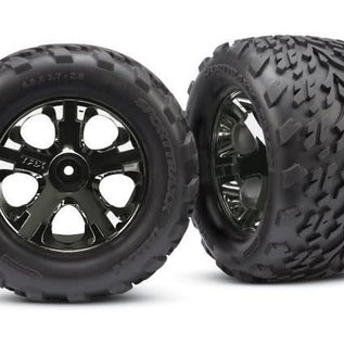 Traxxas TRA3669A  Talon Tire on All-Star Black Chrome Front 2.8" (2)