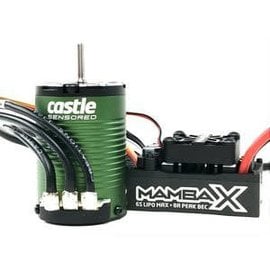 Castle Creations CSE010-0161-00 Mamba X, Sensored, 25.2V WP 1410-3800KV Combo, Shaft 3.17mm