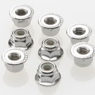 Traxxas TRA3647  4mm Flanged Nylon Locking Nuts (8)