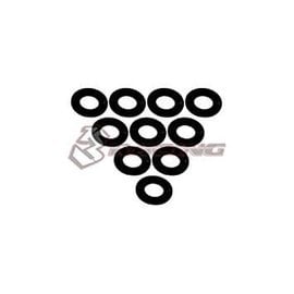 3-Racing 3RAC-WF305BK Black Aluminum M3 Flat Washer 0.5mm (10)