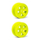 Avid RC AV1100-Y  Yellow Sabertooth T6.1 or SC10 +3mm Short Course Wheel (2)