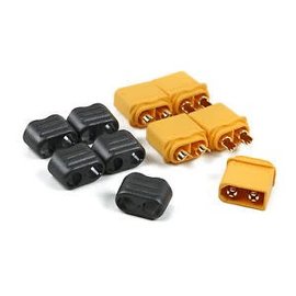 Michaels RC Hobbies Products EPB-1027 XT60 Male Connectors with Insulator Caps (5)