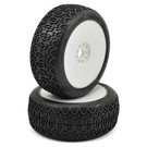 AKA Racing AKA14017XRW 1/8 Buggy Chain Link Long Wear Soft PreMount on White Wheel (2)