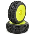 AKA Racing AKA14017XRY 1/8 Buggy Chain Link Long Wear Soft PreMount on Yellow Wheel (2)