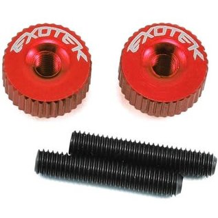 Exotek Racing EXO1191RED Twist Nuts For M3 Thread, Red