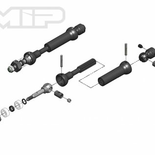 MIP MIP18140  X-Duty, CVD Drive Kit, Rear, 87mm to 112mm Stampede Rustler Rally Slash 4x4 Stamped 4X4