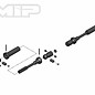 MIP MIP18160  X-Duty Center Drive Kit, 115mm to 140mm w/ 5mm Hubs, for Axial Wraith, SCX10 Trail Honcho, Wrangler