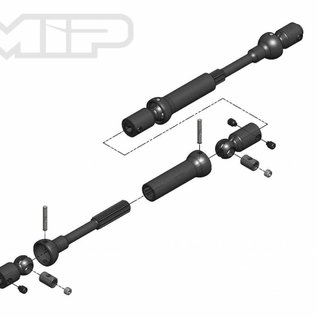 MIP MIP18190  X-Duty Center Drive Kit, 120mm to 145mm w/ 5mm Hubs, for Axial SMT10 Monster Trucks