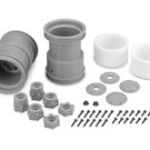 J Concepts JCO3377S  Silver Tribute 2.6 x 3.6" Monster Truck Wheel w/ Adaptors (2)