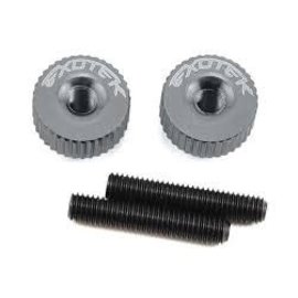 Exotek Racing EXO1191GM Twist Nuts For M3 Thread, Gun Metal