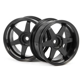 HPI HPI3846 TE37 Wheels, 26mm-6mm Offset, Black, Fits 26mm Tire