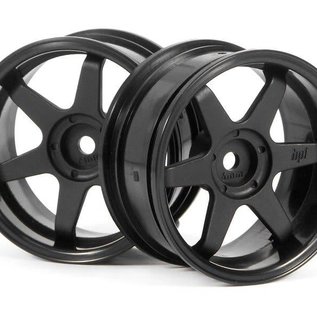 HPI HPI3846 TE37 Wheels, 26mm-6mm Offset, Black, Fits 26mm Tire