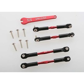 Traxxas TRA3741X  Red Alu Turnbuckle Camber Link Set w/ Wrench (4) Rustler Stampede