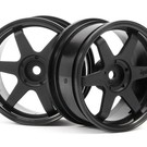 HPI HPI3841  26mm TE37 Touring Car Wheel (Black) (3mm Offset) (2)