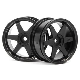 HPI HPI3841  26mm TE37 Touring Car Wheel (Black) (3mm Offset) (2)