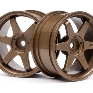 HPI HPI3843  26mm TE37 Touring Car Wheel (Bronze) (2pc) (3mm Offset)