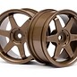 HPI HPI3843  26mm TE37 Touring Car Wheel (Bronze) (3mm Offset) (2)