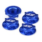 J Concepts JCO2451-1  J Concepts Fin 1/8th Serrated Light-Weight Wheel Nut, Blue (4pc) 24511
