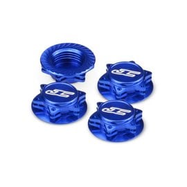 J Concepts JCO2451-1  J Concepts Fin 1/8th Serrated Light-Weight Wheel Nut, Blue (4pc)