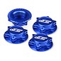 J Concepts JCO2451-1  J Concepts Fin 1/8th Serrated Light-Weight Wheel Nut, Blue (4pc)